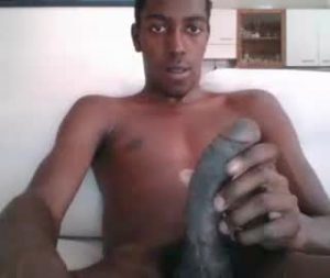 Black Gay Guy Emarley Rubs His Huge Dick On Live Webcam