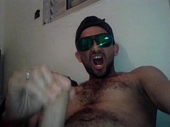 Hairy Arab Stud Puts On A Hot Cum Show On The CB