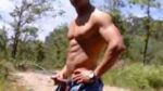 Muscle Euro Cam Hunk Pissing Outside